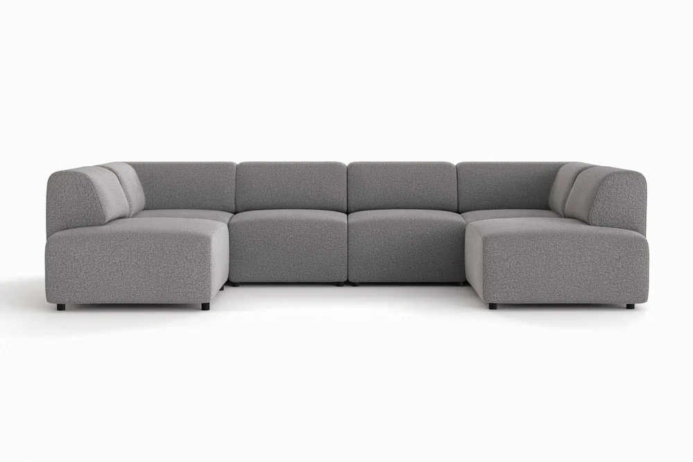 Torvasen 6-seters sofa med dobbeldivan i stoff v:2089433 Torvasen 6-seters sofa med dobbeldivan i stoff v:2089433