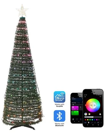 Juledekorasjon til gulv Smart LED med app SAARLOQ 188 cm Juletre Grønn v:4366379 Juledekorasjon til gulv Smart LED med app SAARLOQ 188 cm Juletre Grønn v:4366379