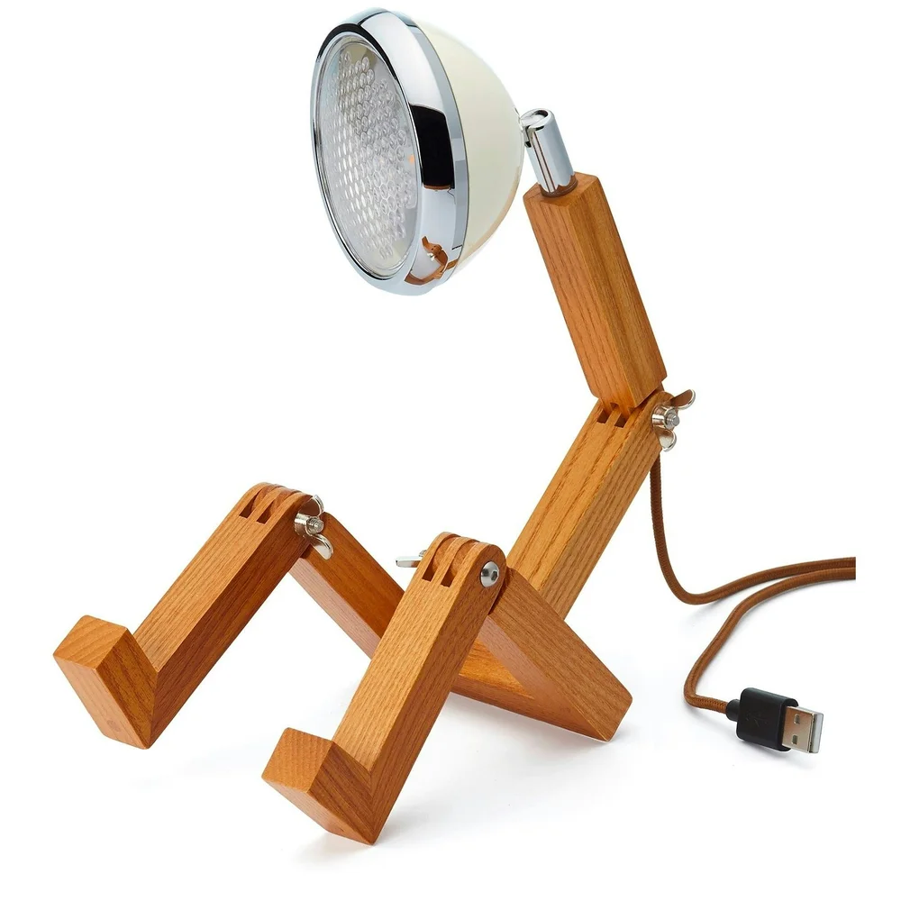Mini Wattson Bordlampe, Ask / Vintage White v:4518720 Mini Wattson Bordlampe, Ask / Vintage White v:4518720