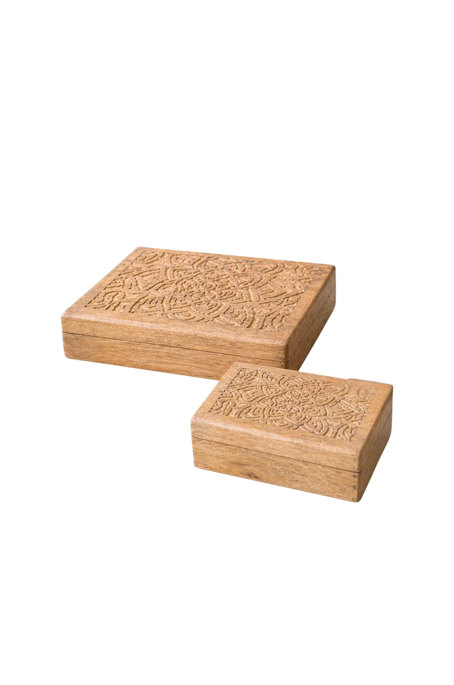 2/sett Boks Kelan grand /medium – Brun – Dekor | m v:7351054 2/sett Boks Kelan grand /medium – Brun – Dekor | m v:7351054