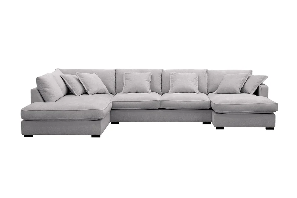 Rossita Lyx 5-seters venstrevendt U-formet ekstra dyp sofa med divan og sjeselong i chenille v:9974498 Rossita Lyx 5-seters venstrevendt U-formet ekstra dyp sofa med divan og sjeselong i chenille v:9974498