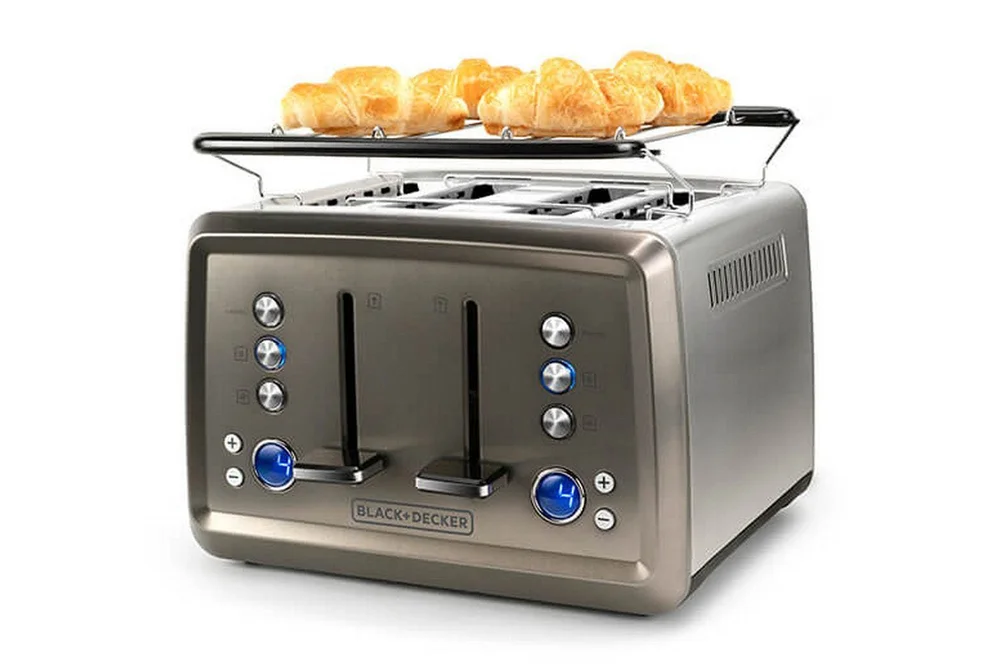 Brødrister Black+Decker 4 spor 1960W børstet stål v:2309371 Brødrister Black+Decker 4 spor 1960W børstet stål v:2309371