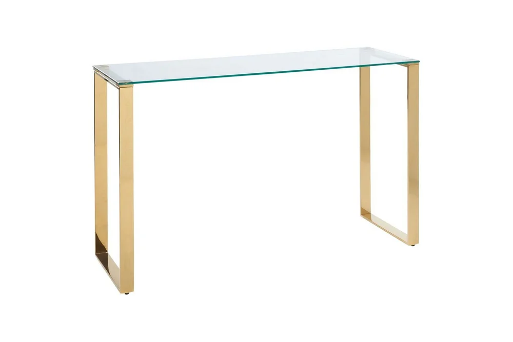 Konsollbord Tilon Transparent, gull v:1166449