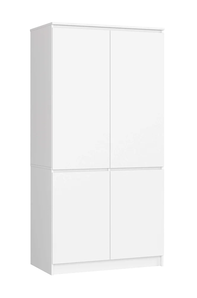 Akord Garderobe med 4 dører – Hvit m v:7457023 Akord Garderobe med 4 dører – Hvit m v:7457023