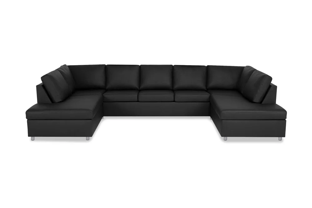 Crazy 5-seters U-formet Sofa med Dobbel Sjeselong i Kunstlær v:9715456 Crazy 5-seters U-formet Sofa med Dobbel Sjeselong i Kunstlær v:9715456