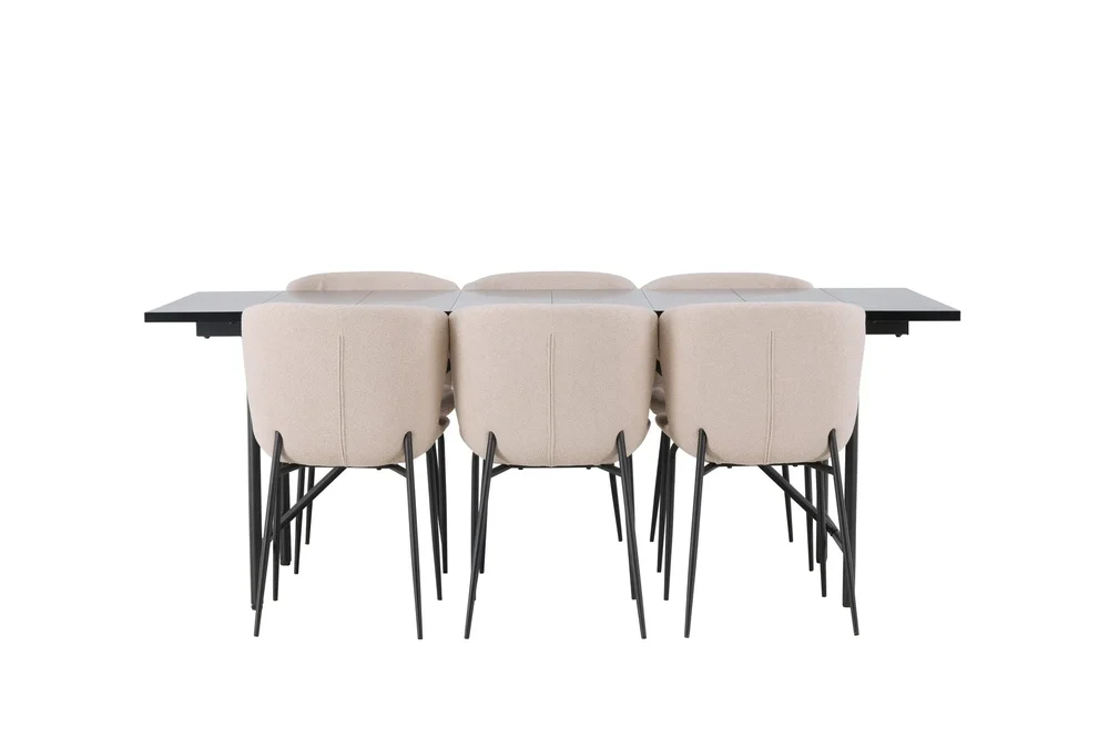 Astrid Spisegruppe 200 cm Rektangulær med 6 Modesto Stoler v:8812774 Astrid Spisegruppe 200 cm Rektangulær med 6 Modesto Stoler v:8812774