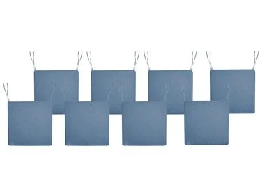 Sett med 8 puter til hagestoler SASSARI PREMIUM 46 x 46 cm Blå v:5159744