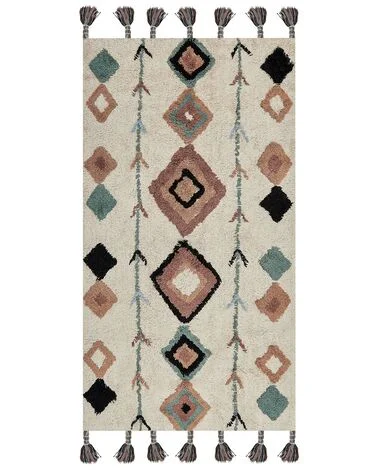 Teppe ESKISEHIR Beige 80 x 150 cm Bomull v:5791471 Teppe ESKISEHIR Beige 80 x 150 cm Bomull v:5791471