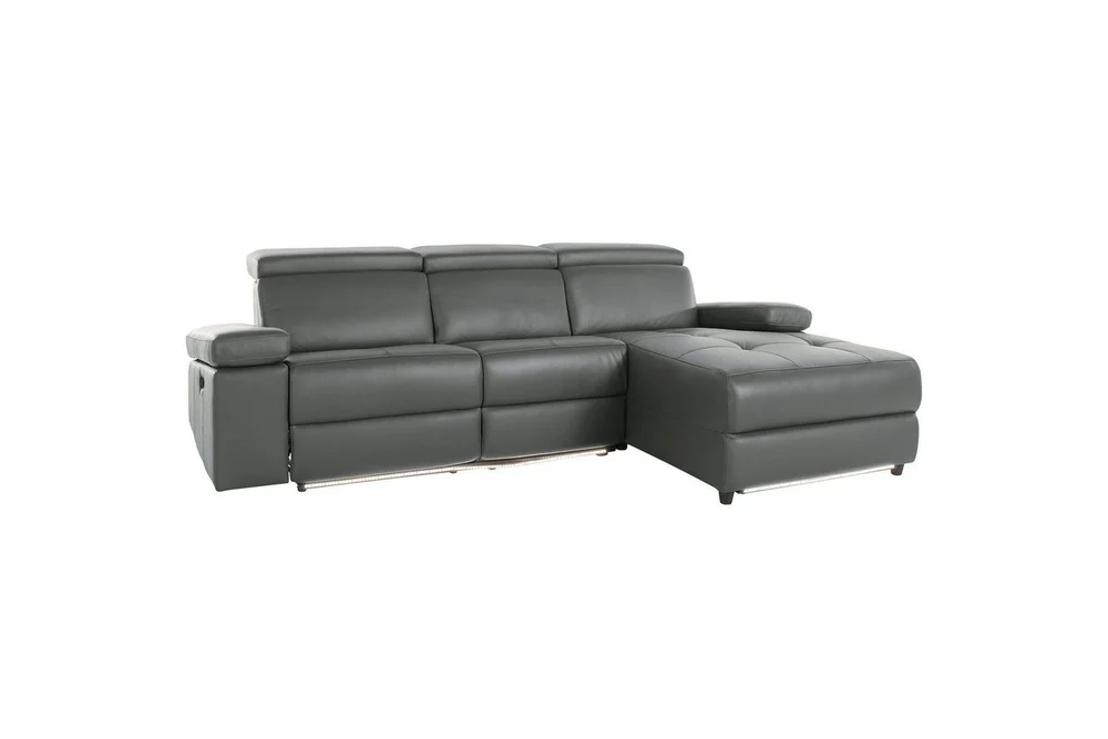Hjørnesofa 3-seter Rayland Grå, PU, Høyre Manuell Recliner v:6156319 Hjørnesofa 3-seter Rayland Grå, PU, Høyre Manuell Recliner v:6156319
