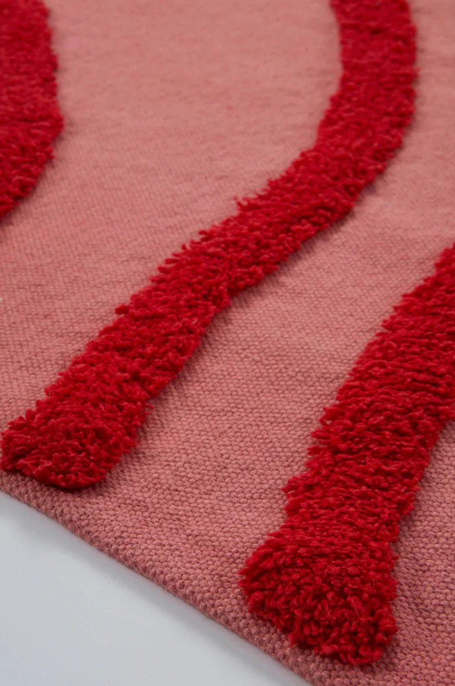WAVE bomullsteppe - Rosa - Tepper | m v:787419