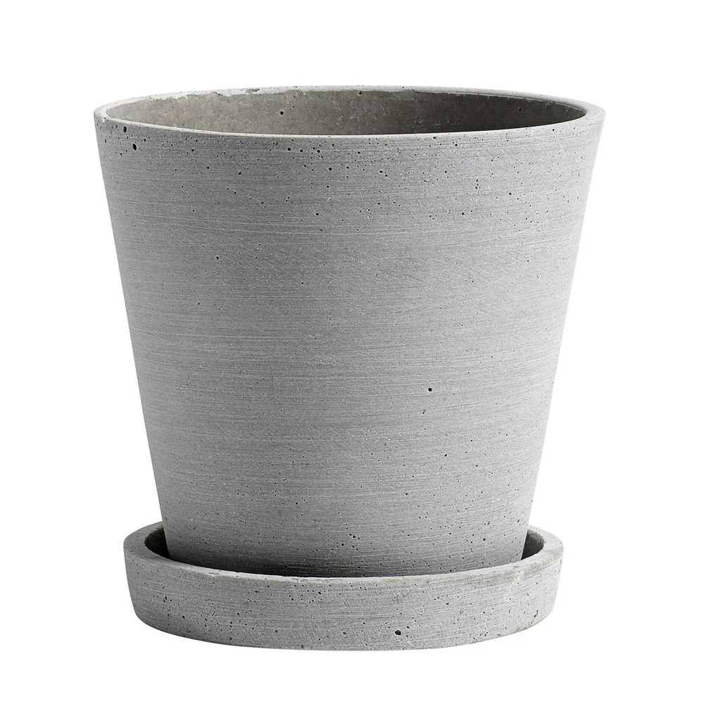 Flowerpot Krukke med Tallerken Grå, Ø14 cm M v:6062081 Flowerpot Krukke med Tallerken Grå, Ø14 cm M v:6062081