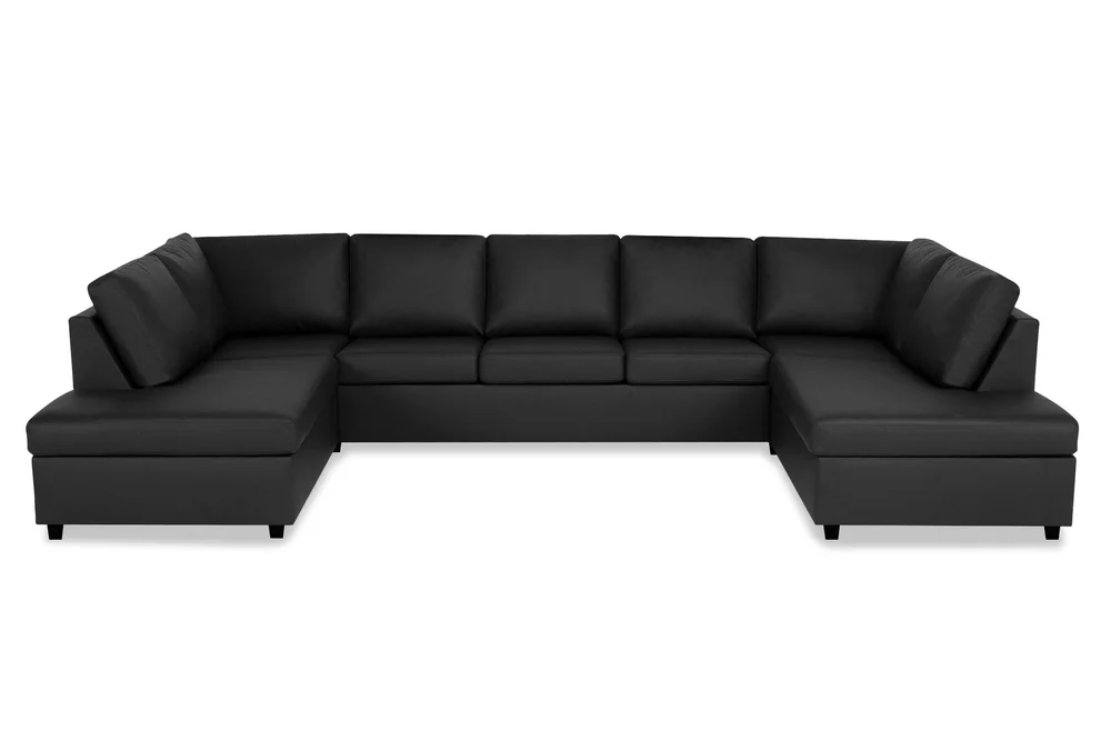 Crazy 5-seters U-formet Sofa med Dobbel Sjeselong i Kunstlær v:7987476 Crazy 5-seters U-formet Sofa med Dobbel Sjeselong i Kunstlær v:7987476
