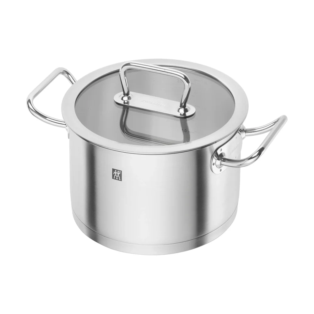 Zwilling pro gryte høy med glasslokk rustfritt stål v:1783907