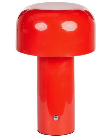 Trådløs LED-bordlampe BESOS Med dimmer Metall Rød v:386787