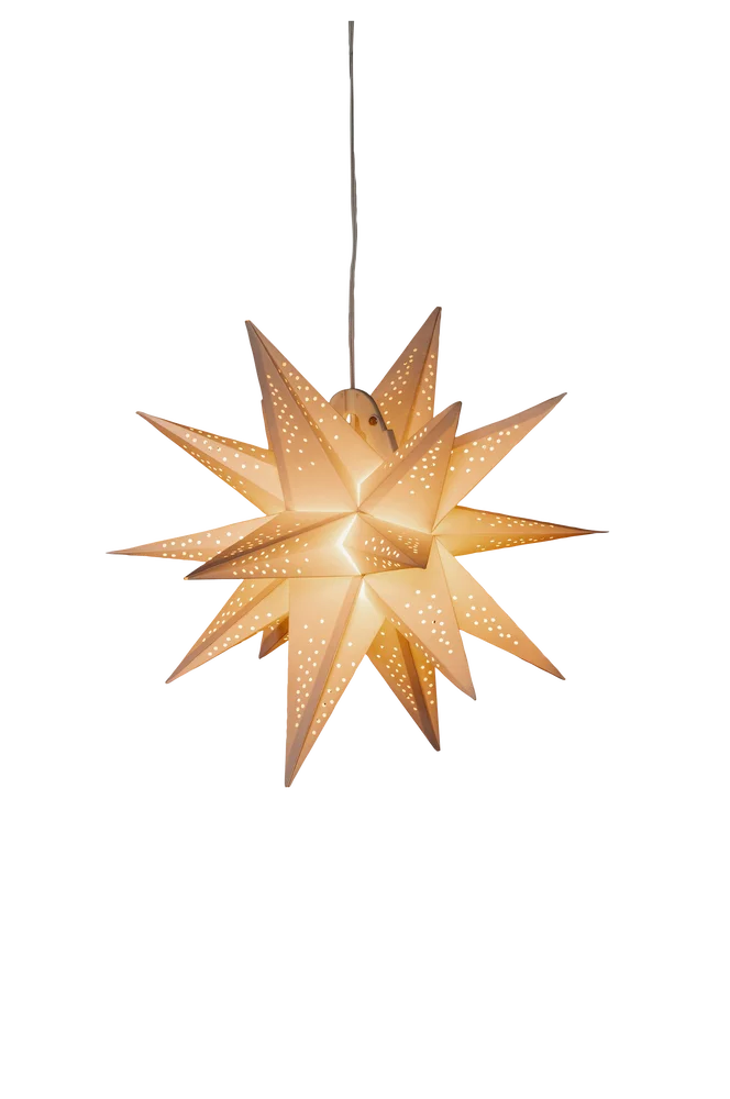 3-D Papirstjerne LED høyde 45 cm – Hvit – Belysning | m v:8082504 3-D Papirstjerne LED høyde 45 cm – Hvit – Belysning | m v:8082504