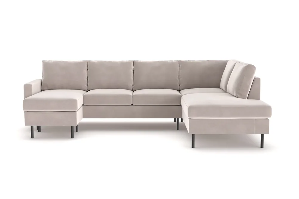Peppe 4-seters Høyrevendt U-formet Sofa med Divan og Sjeselong i Manchester v:6700256