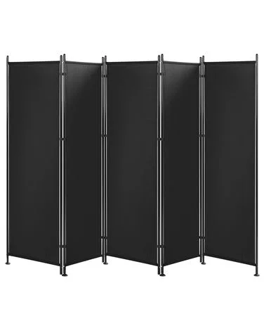 Romdeler med 5 paneler NARNI 270 cm 170 cm Svart v:3301779 Romdeler med 5 paneler NARNI 270 cm 170 cm Svart v:3301779