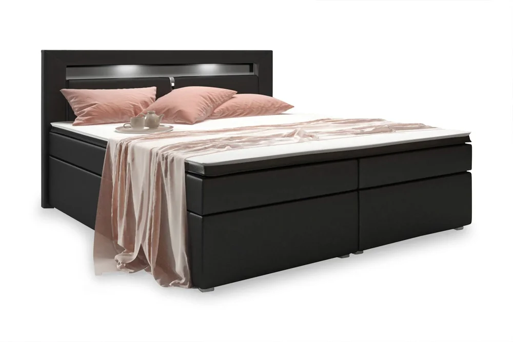Modena Sengepakke 160x200 med Oppbevaring LED-belysning v:4371722