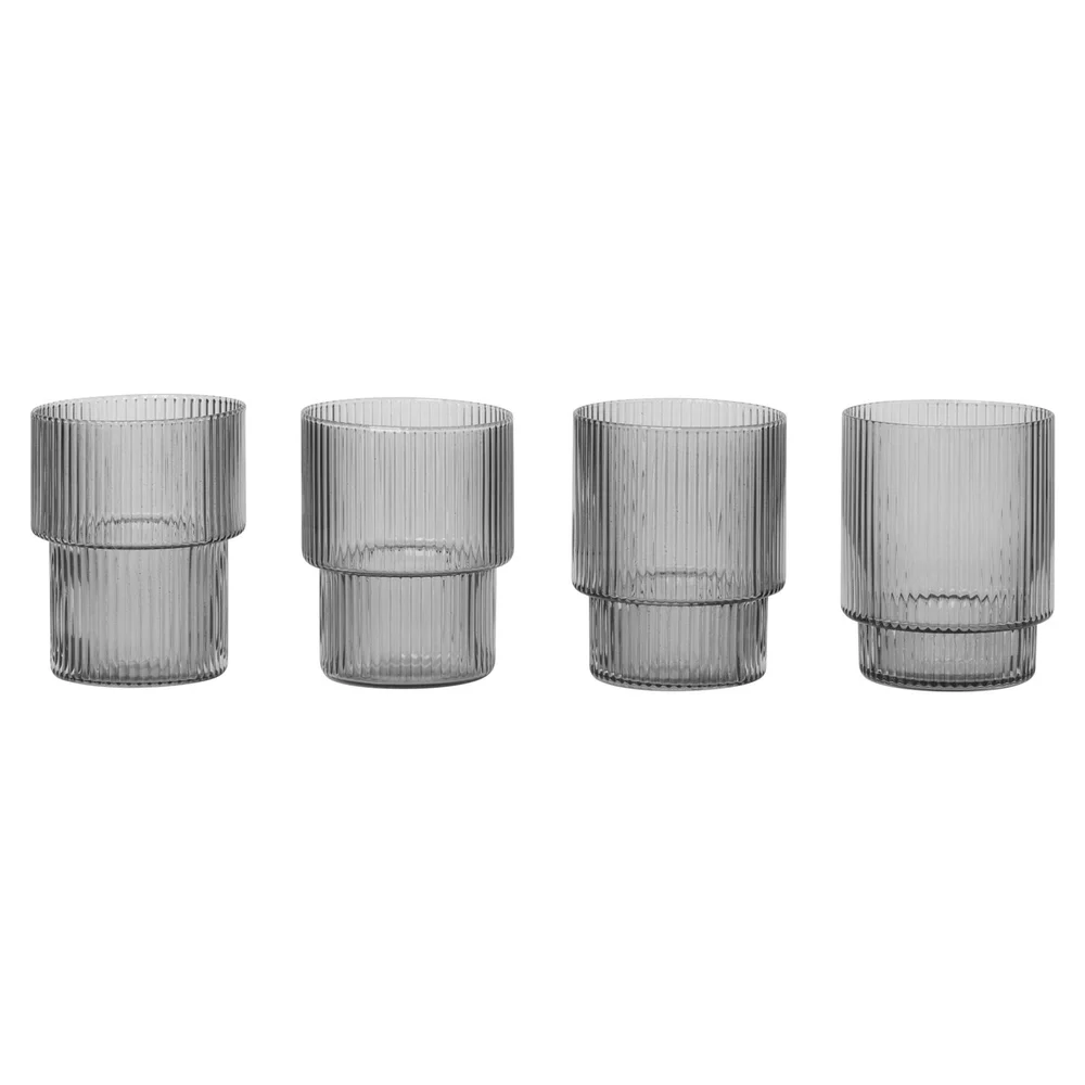 Ripple Glass 4-pk, Smoked Grey v:7305101