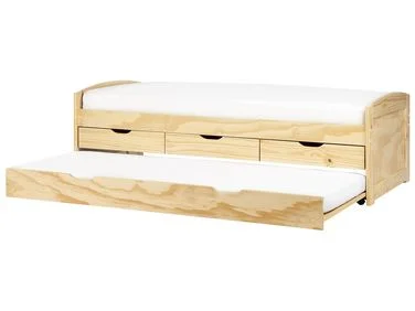Uttrekksseng Furutre PETIVILLE 90 x 200 cm Lysebrun v:4695585 Uttrekksseng Furutre PETIVILLE 90 x 200 cm Lysebrun v:4695585