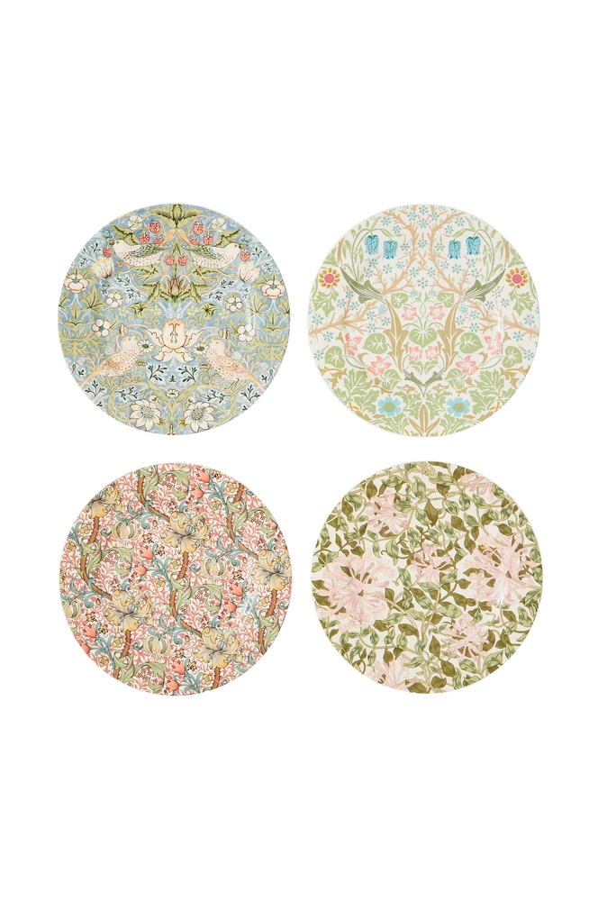Tallerken Morris & Co 20 cm 4-pk - Flerfarget - Kjøkken & husholdning | m v:1629724
