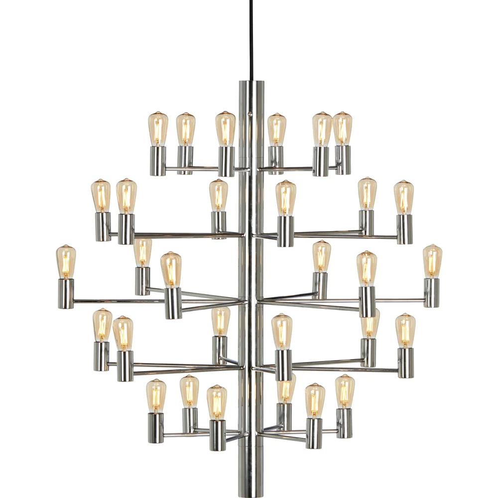 Manola 30 Lysekrone Dimmebar LED, Chrome v:7532435 Manola 30 Lysekrone Dimmebar LED, Chrome v:7532435