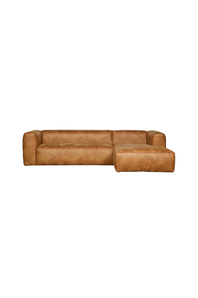 Sofa Bean, høyre, økoskinn - Brun m v:3253609