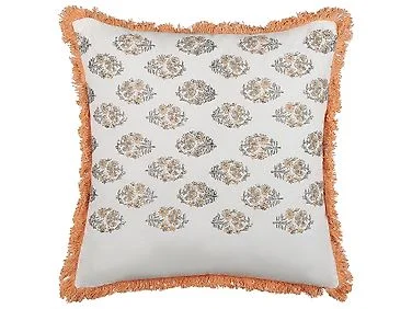 Pyntepute SATIVUS 45 x 45 cm Bomull Oransje Blomstermønster v:9063979 Pyntepute SATIVUS 45 x 45 cm Bomull Oransje Blomstermønster v:9063979