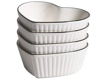 Sett med 4 ramekiner MACE Porselen Hvit v:4202819