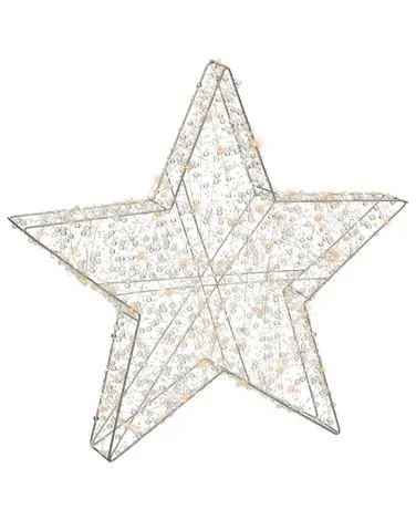 Utendørsdekorasjon LED MADUM 50 cm Stjerne Sølv v:7685728 Utendørsdekorasjon LED MADUM 50 cm Stjerne Sølv v:7685728