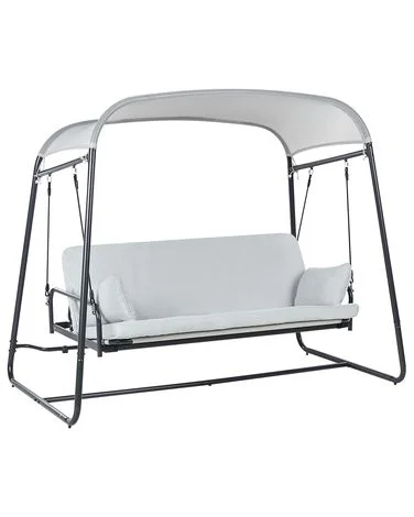 Hengesofa MARSCIANO Metall Lysegrå v:3808620