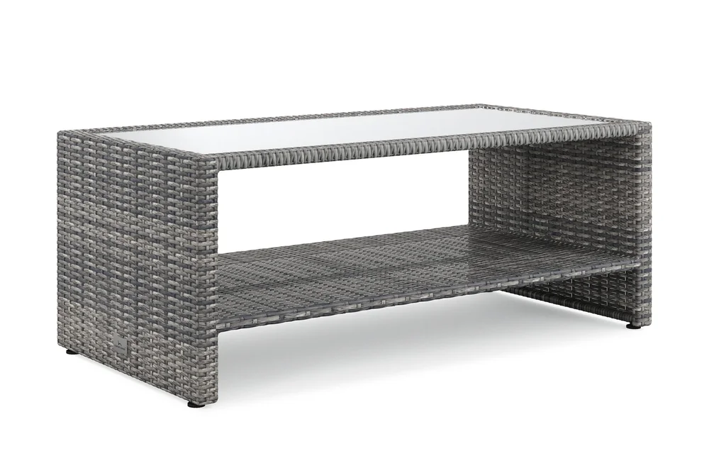 Bahamas Sofabord med Hylle Utendørs 113 cm Kunstrotting v:8897925 Bahamas Sofabord med Hylle Utendørs 113 cm Kunstrotting v:8897925