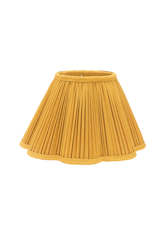 Lampeskjerm Siv Plissé 35 cm - Gul - Belysning | m v:4160548