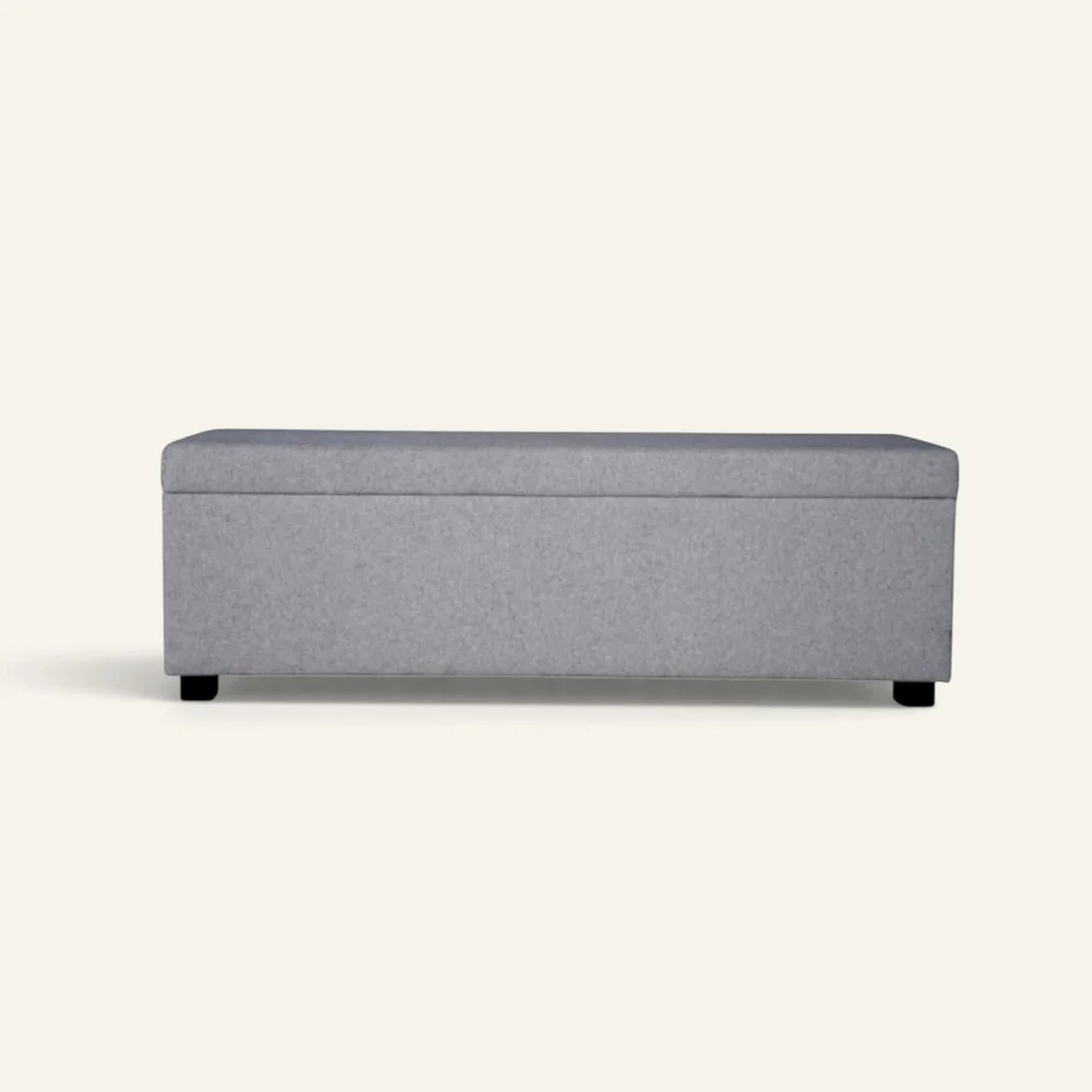 Sengebenk grå – 145x46x47 cm v:7033830