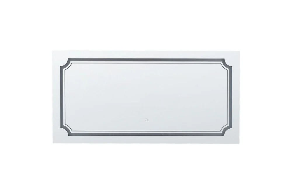 Badrumsspegel med LED Beliani Arromachnes Silver v:4742934 Badrumsspegel med LED Beliani Arromachnes Silver v:4742934