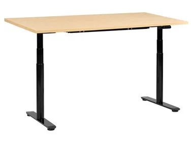 Elektrisk justerbart skrivebord DESTINAS 160 cm 72 cm Svart/lysebrun v:541262 Elektrisk justerbart skrivebord DESTINAS 160 cm 72 cm Svart/lysebrun v:541262