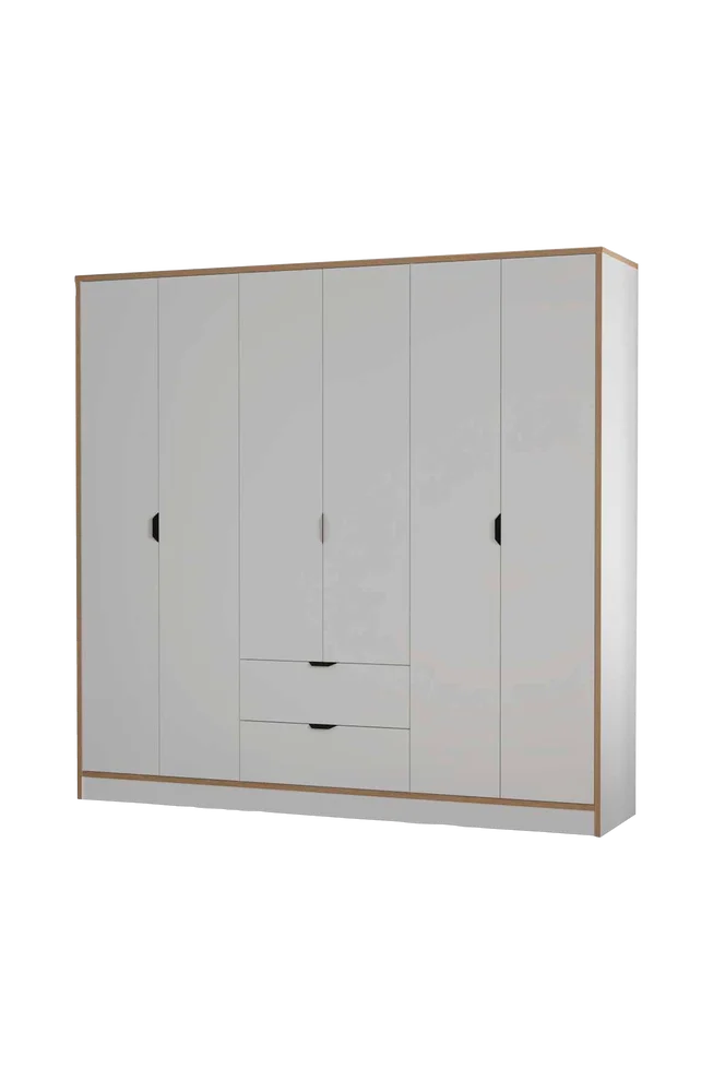Garderobeskap Arel 6 Doors – Hvit m v:9571510 Garderobeskap Arel 6 Doors – Hvit m v:9571510