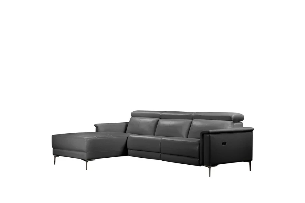 Hjørnesofa 3-seter Lund Grå, PU, Venstre Elektrisk Recliner v:8728009 Hjørnesofa 3-seter Lund Grå, PU, Venstre Elektrisk Recliner v:8728009