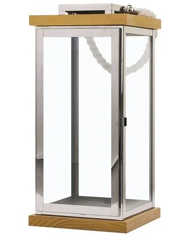 Lanterne BORNEO 41 cm Metall Sølv v:2452962