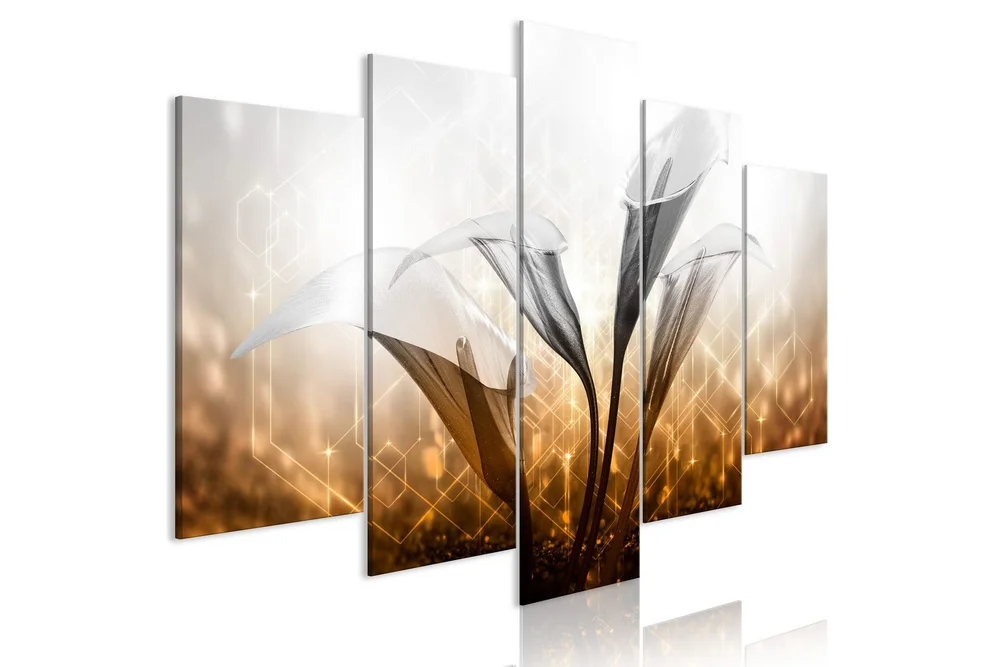 Bilde Floral Quartet 5 Parts Wide Golden 200x100 v:5994446