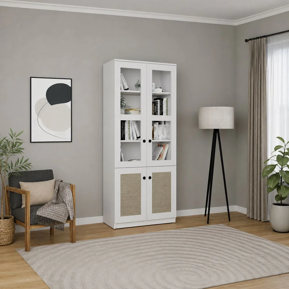 Flerbruks skap Hanah Home Lisa (80 x 190 x 37 cm) Hvit v:7318488 Flerbruks skap Hanah Home Lisa (80 x 190 x 37 cm) Hvit v:7318488