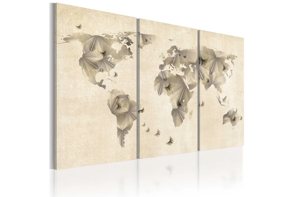 Bilde Atlas Of Sommerfugler Triptyk 120x80 v:4437989