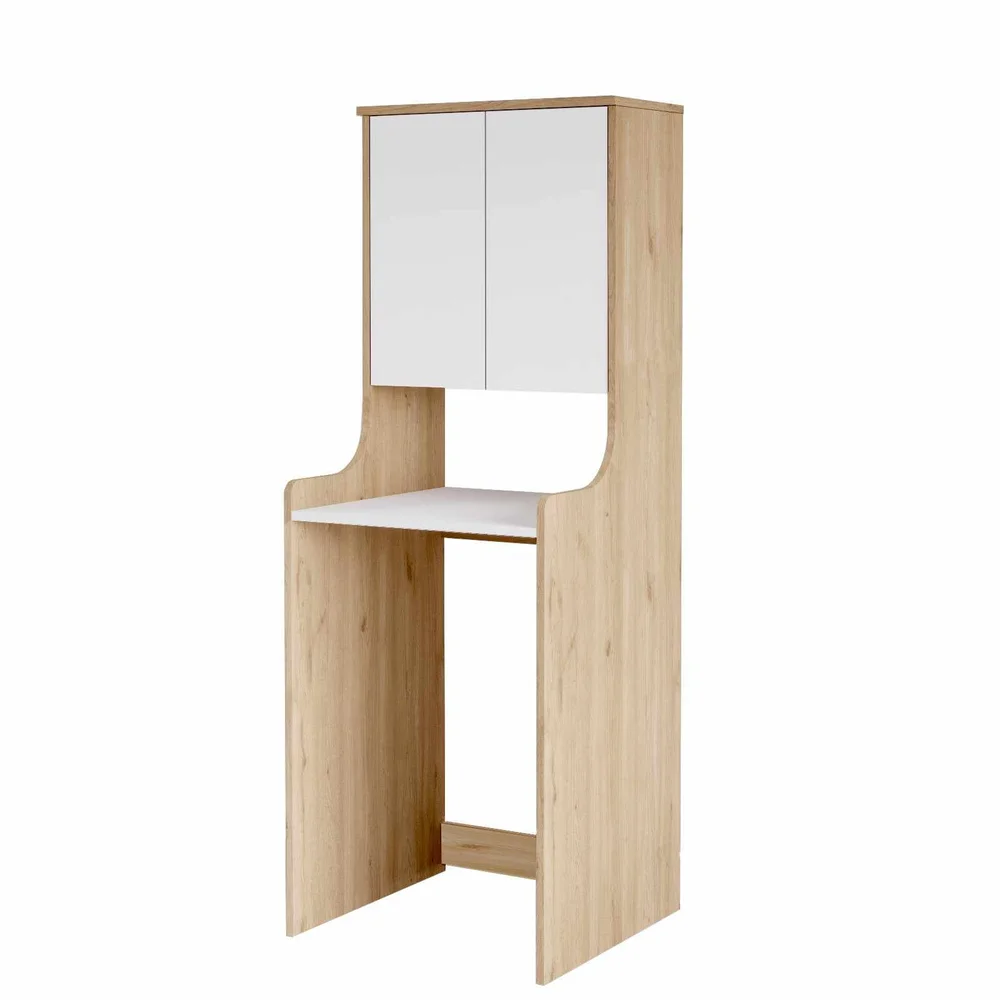 Vaskemaskinskap Skye Decor Bren (64,8 x 181 x 33,8 cm) Naturhvit v:7146194