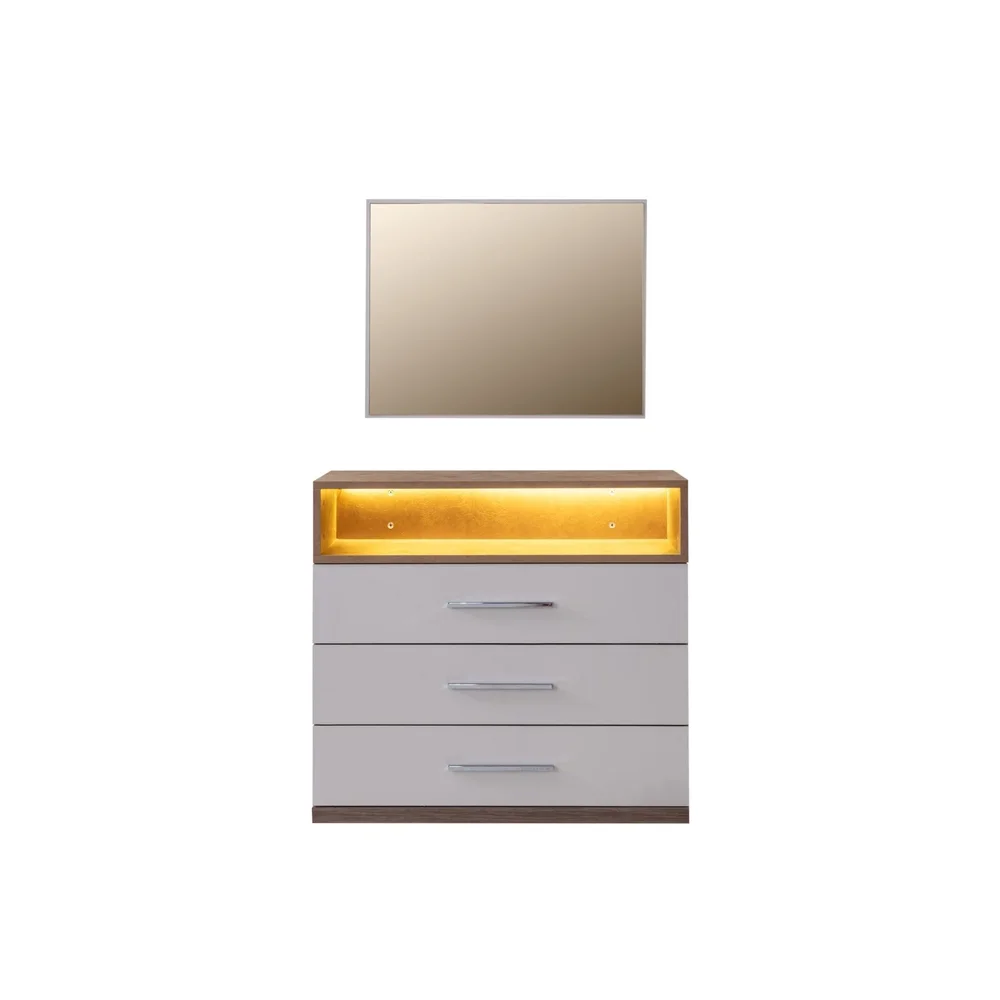 Kommode Homitis Milano (85 x 140 x 45 cm) Hvit Brun v:7365159