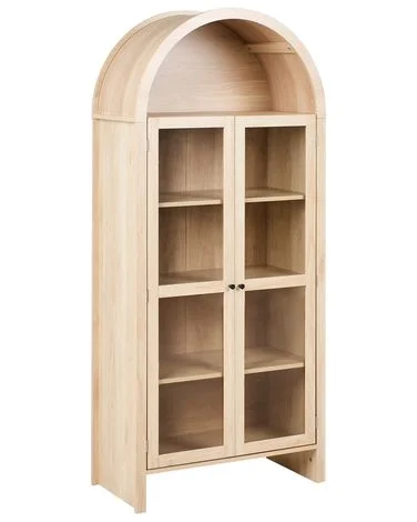 Skap med glassdører GLENWOOD 79 cm Lysebrun v:9348377 Skap med glassdører GLENWOOD 79 cm Lysebrun v:9348377