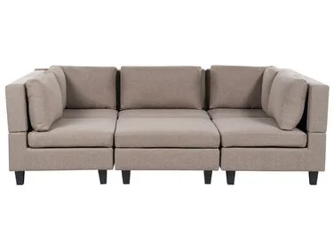 U-formet modulsofa 5-seters UNSTAD med fotskammel Brun v:9572396 U-formet modulsofa 5-seters UNSTAD med fotskammel Brun v:9572396