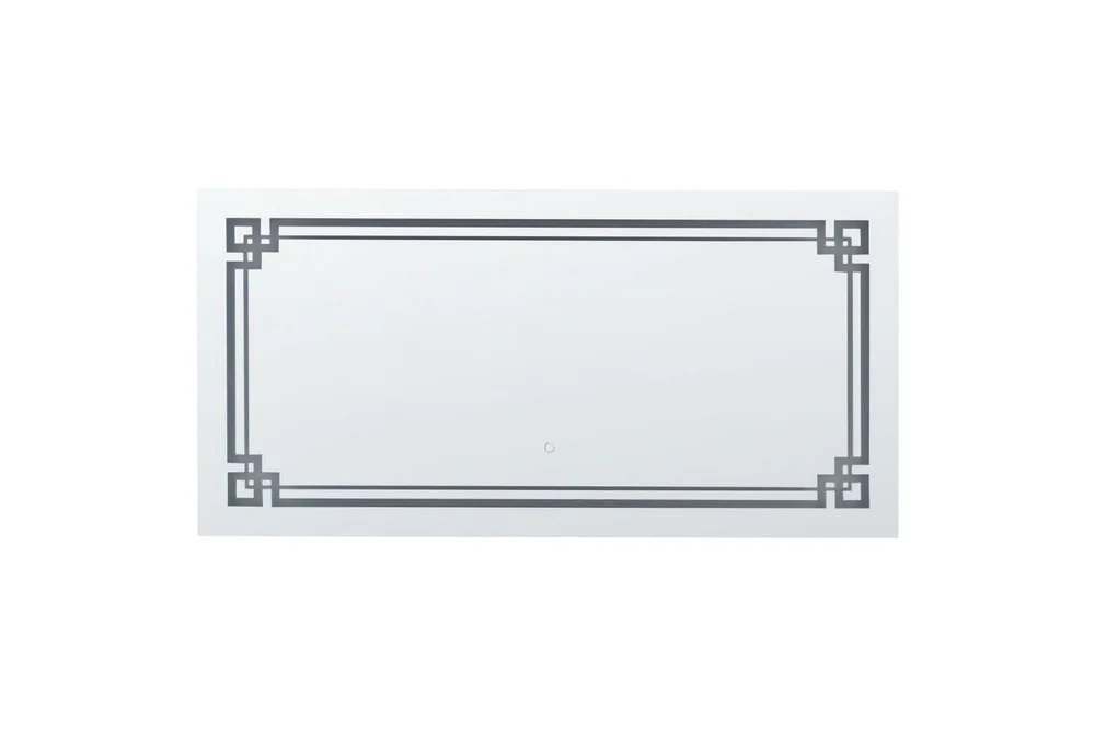 Badrumsspegel med LED Beliani Avranches Silver v:5001726