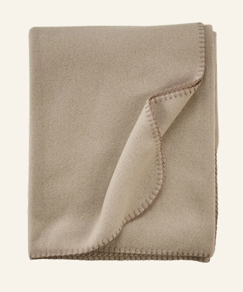 Fleecepledd taupe – 130×170 cm v:175815