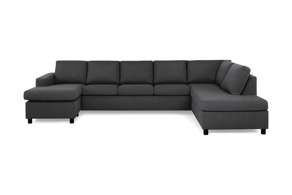 Crazy 5-seters Høyrevendt U-formet X-Large Sofa med Divan og Sjeselong i Stoff v:7190699 Crazy 5-seters Høyrevendt U-formet X-Large Sofa med Divan og Sjeselong i Stoff v:7190699