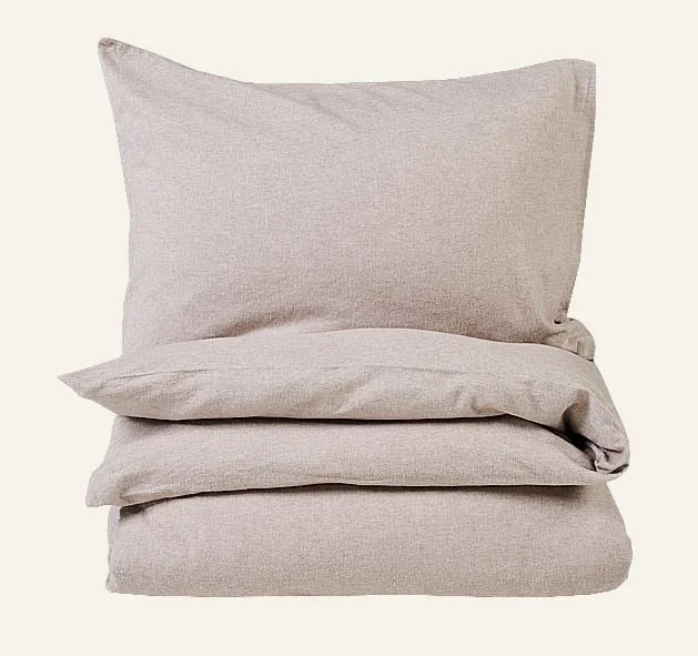 Garnfarget flanell sengesett sand – 140×220 cm v:5919958 Garnfarget flanell sengesett sand – 140×220 cm v:5919958